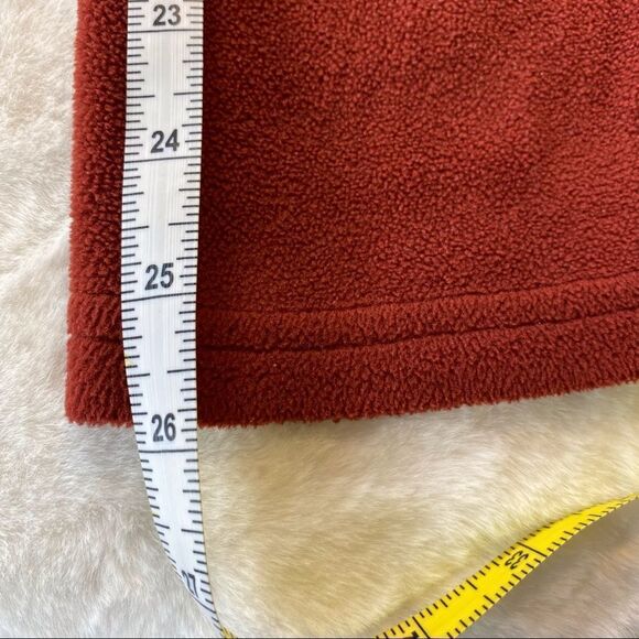 Eddie Bauer Rust Colored 1/4 Zip Fleece  Pullover Size Large - Picture 8 of 9